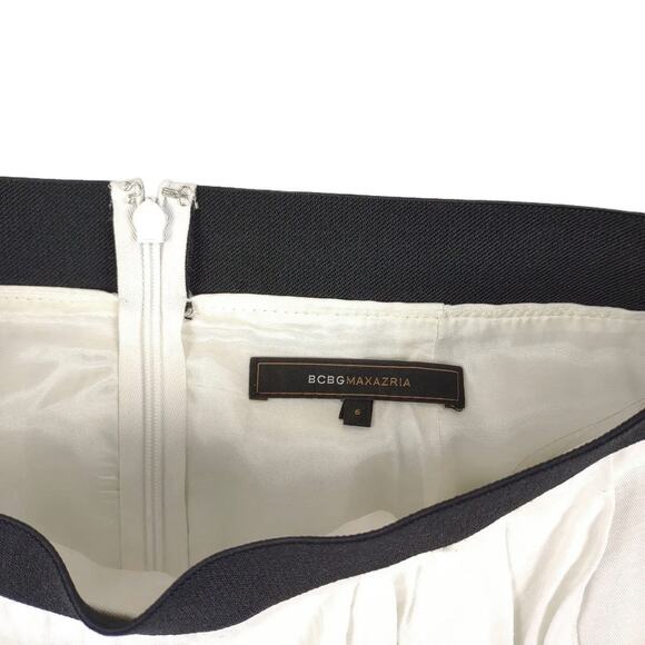 BCBG Maxazria White Ruffle Layered Rayon Mini Skirt, Women's 6 Elastic Waist - Picture 3 of 7